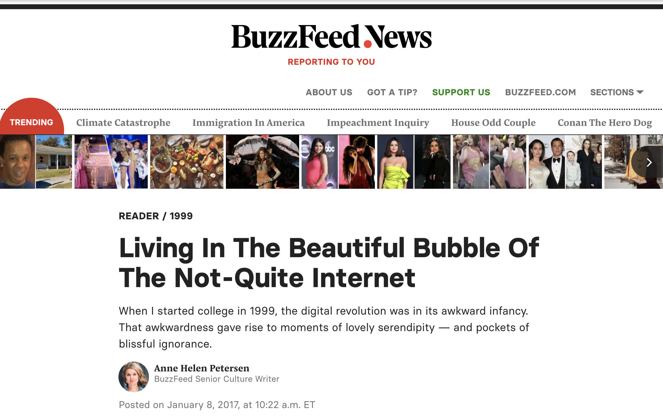 article on the bubble of the internet