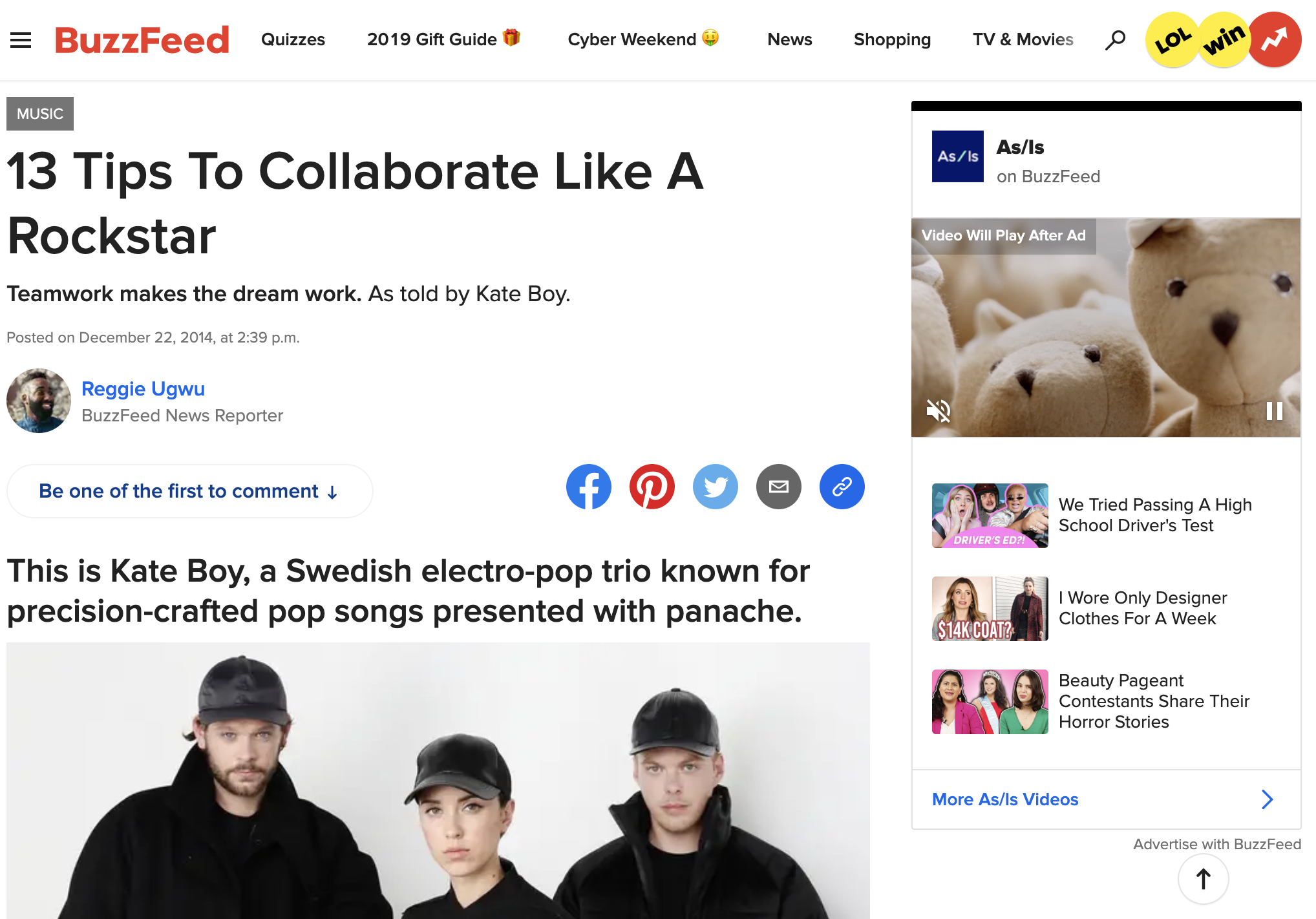 buzzfeed article on how to collaborate