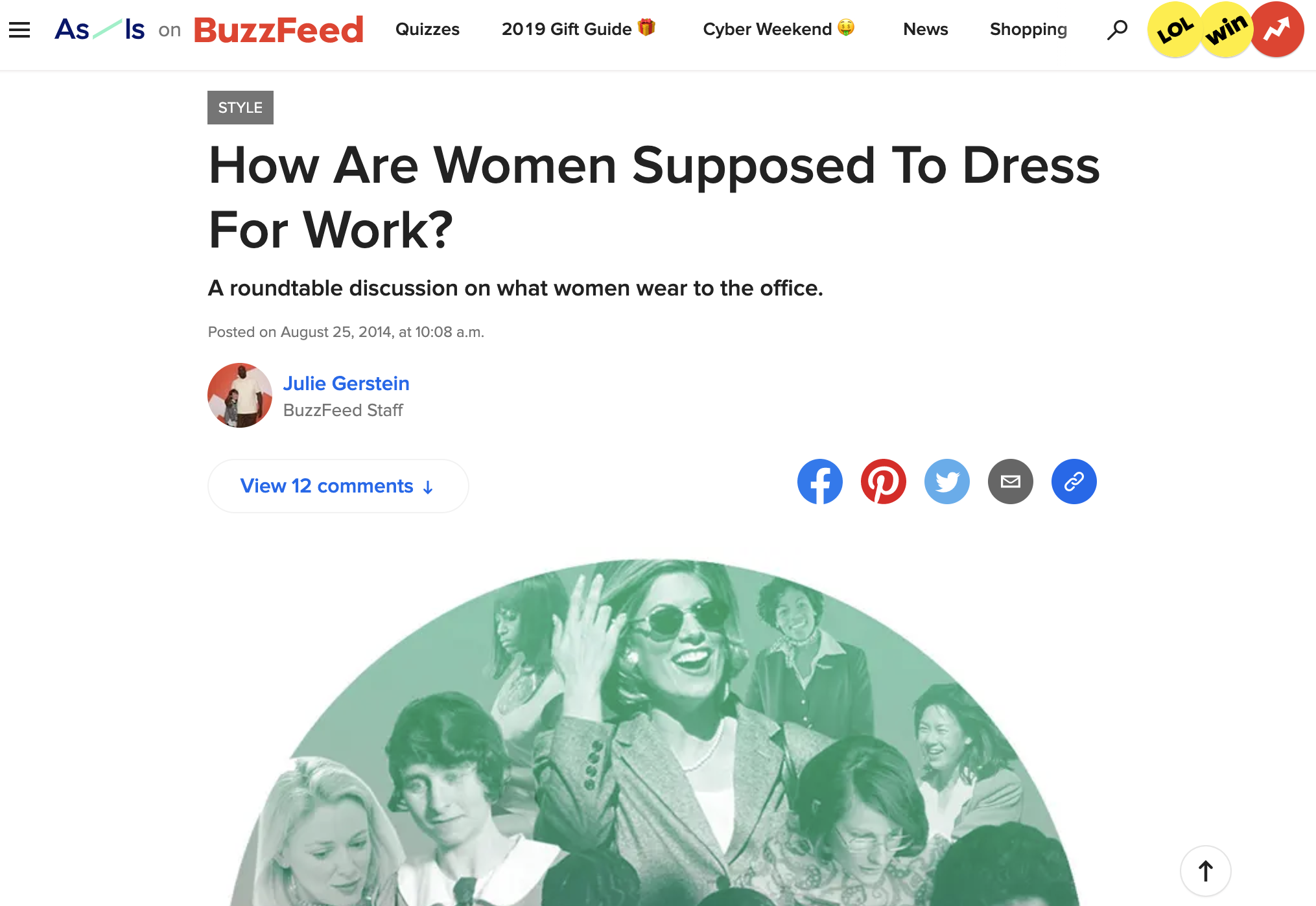 article on how women are supposed to dress for work